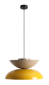 Millo Ø47 Jaune/beige suspension De Artera - Ses tons jaune moutarde et beige en font un élément de décoration à la fois ludique et élégant pour n'importe quelle pièce.
