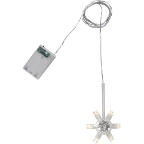 Lighty Transparent De Star Trading - Un c&acirc;ble de 150 cm relie le compartiment &agrave; piles &agrave; la source lumineuse.