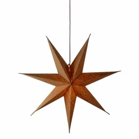Étoile En Papier Ø60 Nature De Konstsmide - Belle &eacute;toile en papier de couleur naturelle, 60 cm de diam&egrave;tre - une d&eacute;coration de No&euml;l &eacute;l&eacute;gante avec une touche rustique.