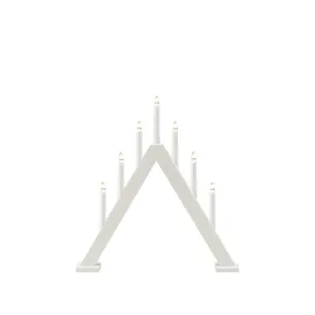 Candelabra 7 Lights Blanc De Konstsmide - Offrez &agrave; votre maison une atmosph&egrave;re de No&euml;l intemporelle et &eacute;l&eacute;gante avec cet &eacute;l&eacute;gant bougeoir de l'Avent en bois laqu&eacute; blanc mat.