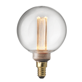 UNI-K E14 Globe 80 2,3W 1800K De Unison - Les gros filaments émettent une lumière chaude, la température de couleur est de 1800 K, ce qui est une lumière très chaude.