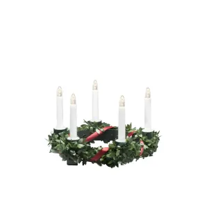 Couronne De Sainte Lucie Avec Décoration Vert De Konstsmide - Une solution belle et s&ucirc;re pour les c&eacute;l&eacute;brations de la Sainte-Lucie &agrave; la maison ou &agrave; l&#39;&eacute;cole.