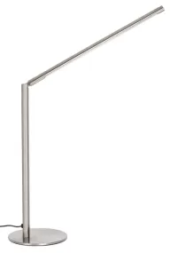 Carlo 40cm Nickel lampe de bureau De Globo Lighting - Den inbyggda dimmerfunktionen l&aring;ter dig anpassa ljusstyrkan, medan touchstr&ouml;mbrytaren g&ouml;r anv&auml;ndningen smidig - idealisk f&ouml;r moderna hem d&auml;r b&aring;de funktion och estetik &auml;r viktiga.