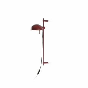 Matilda 60cm Bourgogne applique murale De Faro Barcelona - Matilda est une applique murale bordeaux &agrave; bras mobile, au style g&eacute;om&eacute;trique et minimaliste, qui s'int&egrave;gre parfaitement &agrave; toutes les pi&egrave;ces.