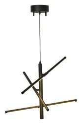 Stecco Ø60 Noir suspension De Aneta Lighting - Les bras peuvent être inclinés dans plusieurs directions, ce qui crée une bonne diffusion de la lumière.