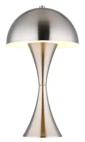 Dima 36cm Nickel lampe de table De Globo Lighting - Perfekt f&ouml;r moderna milj&ouml;er, d&auml;r den ger en sofistikerad touch samtidigt som den sprider behagligt ljus.