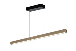 Linea 100cm Nature suspension De Aneta Lighting - Il s'adapte parfaitement sur une longue table &agrave; manger ou une table de cuisine.