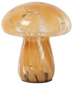 Mushy 17cm brun clair portable De Eja - Cette lampe de table compacte et &eacute;l&eacute;gante en forme de champignon apporte charme et personnalit&eacute; &agrave; n'importe quelle pi&egrave;ce.