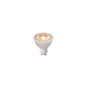 LED GU10 5W Dim to warm De Lucide - Compatible avec un variateur, elle permet d'ajuster pr&eacute;cis&eacute;ment la temp&eacute;rature de couleur de la lumi&egrave;re, de 2&nbsp;200&nbsp;K &agrave; 3&nbsp;000&nbsp;K, pour une lumi&egrave;re blanc chaud adapt&eacute;e &agrave; la pi&egrave;ce et &agrave; l'ambiance souhait&eacute;e.
