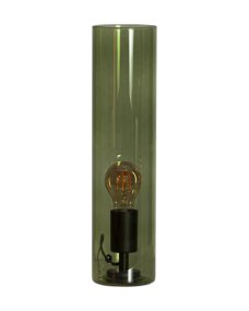 Flake 40cm Vert lampe de table De By Rydéns - Avec son &eacute;l&eacute;gant verre cylindrique et sa disponibilit&eacute; dans des couleurs tendance comme l&#39;ambre fonc&eacute; et le vert, Flake est la lampe parfaite pour apporter style et atmosph&egrave;re &agrave; votre maison.