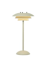 Epsilon 37cm Beige portable De Aneta Lighting - Epsilon est une &eacute;l&eacute;gante lampe de table d'int&eacute;rieur portable au design intemporel, dot&eacute;e d'un variateur tactile discr&egrave;tement fix&eacute; sur sa base.