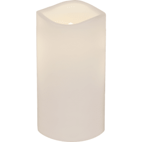 LED Bougie Pilier Paul Blanc De Star Trading - La lumière dispose d'une fonction minuterie qui vous permet de régler facilement la durée d'éclairage : 6 heures allumées, 18 heures éteintes, dans une séquence récurrente.
