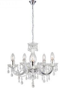 Cuimbra Ø45 Chrome cristal De Globo Lighting - Med sina krompl&auml;terade detaljer och klarglas skapar den en lyxig glans och en stilfull atmosf&auml;r.