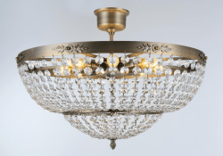 Victoria Ø55 Laiton antique cristal De Norrsken Design - La finition en laiton antique rehausse la sensation classique et confère à la lampe un charme distinctif qui s'intègre parfaitement dans les intérieurs traditionnels et modernes.