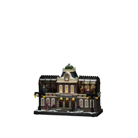 Décoration De Noël Mécanique Avec Gare 25cm Multicolore De Konstsmide - Superbe gare avec des personnages en mouvement, 15 lumi&egrave;res LED blanc chaud et de la musique de No&euml;l int&eacute;gr&eacute;e qui donne vie &agrave; votre village de No&euml;l.
