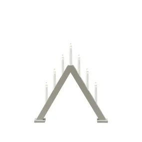Candelabra 7 Lights Gris De Konstsmide - Cr&eacute;ez une ambiance de No&euml;l &eacute;l&eacute;gante et moderne avec cet &eacute;l&eacute;gant bougeoir de l&#39;Avent en bois laqu&eacute; gris.
