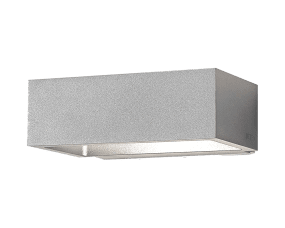 Illusion Reko Gris lampe d’extérieur De Westal - Illusion Reko est une applique murale à lumière vers le haut et vers le bas, fabriquée en aluminium anodisé et thermolaquée en gris aluminium.