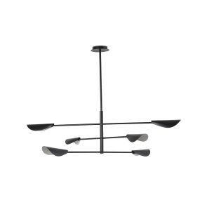 Liggera Ø137 Noir De Faro Barcelona - Son expression lumineuse la rend polyvalente et s'int&egrave;gre facilement &agrave; divers environnements, des cuisines modernes aux espaces de vie ou de bureau paisibles.