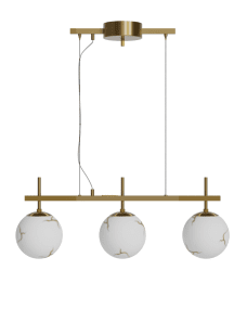 Bellagio 82cm Laiton suspension De By Rydéns - Avec son verre marbr&eacute; et ses &eacute;l&eacute;gants d&eacute;tails en laiton, elle apporte une touche exclusive et intemporelle &agrave; votre int&eacute;rieur.