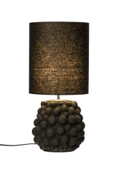 Bubbles 48cm Noir lampe de table De Aneta Lighting - La lampe de table passionnante "Bubbles" a une base de lampe en verre unique avec une texture de bulles de formes différentes.