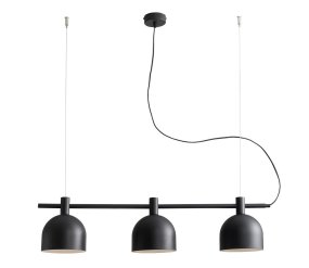 Beryl 83cm Noir De Artera - Ce plafonnier élégant et fonctionnel avec trois abat-jours en métal noir est parfait pour ceux qui recherchent à la fois un design moderne et un éclairage pratique.