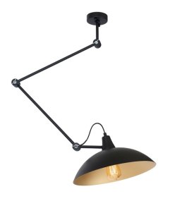 Melos Ø37 Noir/or suspension De Artera - La lampe est suspendue au plafond &agrave; l'aide de trois articulations et peut &ecirc;tre ajust&eacute;e &agrave; volont&eacute;.