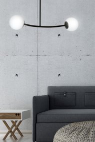 Halldor 80cm Noir plafonnier De Emibig Lighting - Halldor est une s&eacute;rie de plafonniers qui compl&egrave;tent &agrave; la fois les int&eacute;rieurs modernes et classiques.