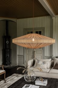 Alba Abat-Jour S/Suspension Ø115 Orange De Alde & Lind - Selon la lampe, Alba peut &ecirc;tre utilis&eacute;e comme suspension ou plafonnier.