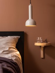 Bainbridge Ø15 Beige lampe de fenêtre De PR Home - Câble textile noir de 3,5 m de long.