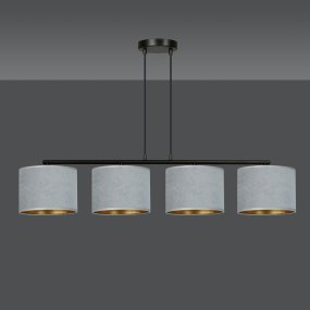 Hilde 100cm Gris suspension De Emibig Lighting - La construction simple et la palette de couleurs &eacute;l&eacute;gante font de Hilde un choix polyvalent qui s'int&egrave;gre dans de nombreuses pi&egrave;ces et styles diff&eacute;rents.