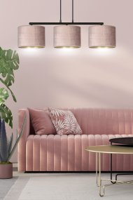 Hilde 72cm Rose suspension De Emibig Lighting - La construction simple et la palette de couleurs &eacute;l&eacute;gante font de Hilde un choix polyvalent qui s'int&egrave;gre dans de nombreuses pi&egrave;ces et styles diff&eacute;rents.