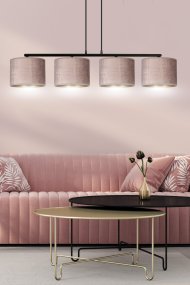 Hilde 100cm Rose suspension De Emibig Lighting - La construction simple et la palette de couleurs &eacute;l&eacute;gante font de Hilde un choix polyvalent qui s'int&egrave;gre dans de nombreuses pi&egrave;ces et styles diff&eacute;rents.