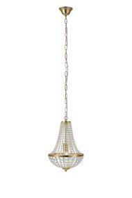 Gränsö Ø30 Laiton cristal De Markslöjd - Ce lustre élégant a un design intemporel et présente des prismes transparents qui diffusent magnifiquement la lumière, créant une sensation de luxe au-dessus de la table à manger ou dans le salon.