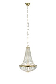 Gränsö Ø40 Laiton cristal De Markslöjd - La bordure classique en laiton brossé avec de beaux cristaux est un plafonnier intemporel qui ajoute une touche élégante à n'importe quelle pièce.