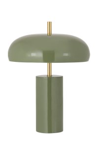 Lex 40cm Vert lampe de table De Alde & Lind - Son abat-jour large et arrondi diffuse une lumière agréable vers le bas et est doublé de blanc à l'intérieur pour une répartition optimale de la lumière.
