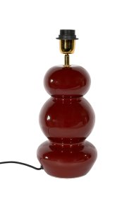 Becca 36cm rouge foncé pied de lampe De Alde & Lind - Becca est un pied de lampe décoratif en métal d'un rouge profond à la finition brillante, semblable à de l'émail.