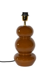 Becca 36cm Brun pied de lampe De Alde & Lind - Becca est un pied de lampe décoratif en métal brun chaud à la finition brillante, semblable à de l'émail.