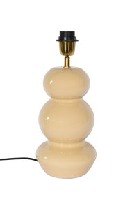 Becca 36cm Beige pied de lampe De Alde & Lind - Becca est un pied de lampe décoratif en métal beige clair à la finition brillante, semblable à de l'émail.