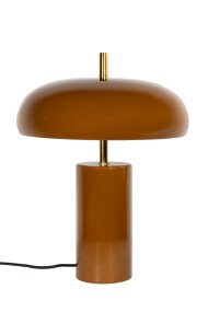 Lex 40cm Brun lampe de table De Alde & Lind - Son large abat-jour arrondi diffuse une lumière agréable vers le bas et est doublé de blanc à l'intérieur pour une répartition optimale de la lumière.