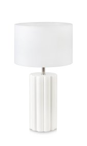 Column 44cm Blanc lampe de table De Markslöjd - Créez une atmosphère harmonieuse et ajoutez une touche d'éclairage sophistiquée à votre intérieur avec cette magnifique lampe de table !