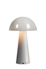 Fungi 27cm Greige portable De Markslöjd - Pour une dur&eacute;e de vie optimale, il est conseill&eacute; de ranger la lampe &agrave; l'int&eacute;rieur.