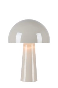 Mantar 36cm Greige lampe de table De Markslöjd - Sa surface brillante lui conf&egrave;re une allure raffin&eacute;e et la rend id&eacute;ale pour un bureau, une table d'appoint ou une fen&ecirc;tre, offrant ainsi un &eacute;clairage fonctionnel et moderne.