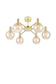 Ambra Ø75 Laiton De Markslöjd - Ambra est un grand et impressionnant plafonnier dot&eacute; d'une structure effet laiton.