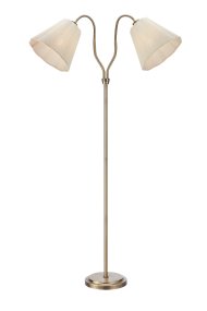 Veya 2 Laiton antique lampadaire De Markslöjd - Le lampadaire est fourni avec un c&acirc;ble transparent de 2 m&egrave;tres et une prise secteur.
