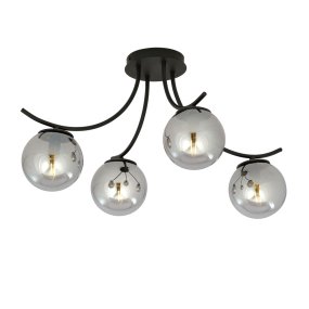 Boston 70cm Noir/Fumé plafonnier De Emibig Lighting - Boston est une s&eacute;rie de plafonniers modernes &agrave; succ&egrave;s qui s'int&egrave;gre parfaitement dans les int&eacute;rieurs modernes et plus traditionnels.