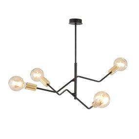 Bolt 66cm Noir De Emibig Lighting - La combinaison de couleurs classique &ndash; noir &eacute;l&eacute;gant et or intemporel &ndash; offre de grandes possibilit&eacute;s pour diff&eacute;rents styles d&rsquo;int&eacute;rieur et s&rsquo;int&egrave;gre bien dans les environnements modernes et traditionnels.