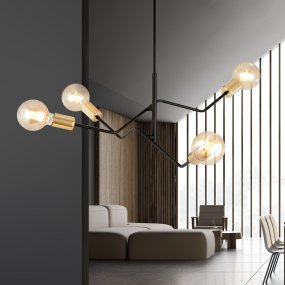 Bolt 66cm Noir De Emibig Lighting - La combinaison de couleurs classique &ndash; noir &eacute;l&eacute;gant et or intemporel &ndash; offre de grandes possibilit&eacute;s pour diff&eacute;rents styles d&rsquo;int&eacute;rieur et s&rsquo;int&egrave;gre bien dans les environnements modernes et traditionnels.