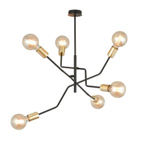 Bolt Ø66 Noir De Emibig Lighting - La combinaison de couleurs classique &ndash; noir &eacute;l&eacute;gant et or intemporel &ndash; offre de grandes possibilit&eacute;s pour diff&eacute;rents styles d&rsquo;int&eacute;rieur et s&rsquo;int&egrave;gre bien dans les environnements modernes et traditionnels.
