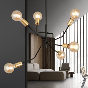 Bolt Ø66 Noir De Emibig Lighting - La combinaison de couleurs classique &ndash; noir &eacute;l&eacute;gant et or intemporel &ndash; offre de grandes possibilit&eacute;s pour diff&eacute;rents styles d&rsquo;int&eacute;rieur et s&rsquo;int&egrave;gre bien dans les environnements modernes et traditionnels.