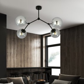 Space 80cm Couleur fumée plafonnier De Emibig Lighting - Raum – Un plafonnier qui s'inscrit parfaitement dans la tendance élégante et impressionne par sa forme unique et son design caractéristique.